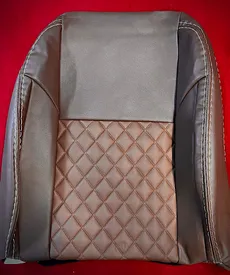 روکش صندلی جلوه تمام چرم طرح الماس رنگ مارون پژو ۲۰۶