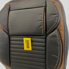 روکش صندلی جلوه حضرتی طرح لاماری چرم دلتا مشکی تیکه کنار مارون مناسب پژو ۲۰۷