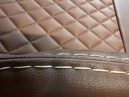 روکش صندلی پژو ۲۰۷ تمام چرم تولیدی جلوه طرح الماس رنگ مارون